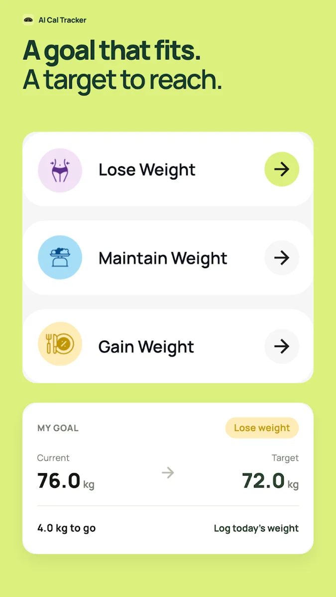 Calorie Calculator: AI Tracker — app overview