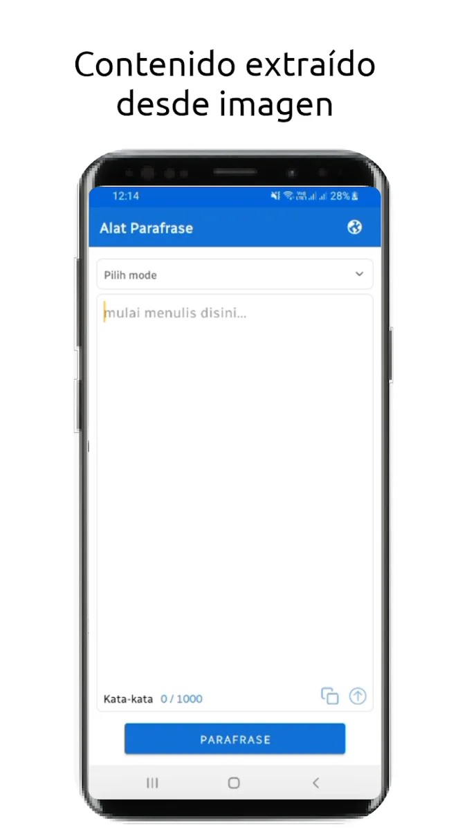Paraphrasing tool — app overview