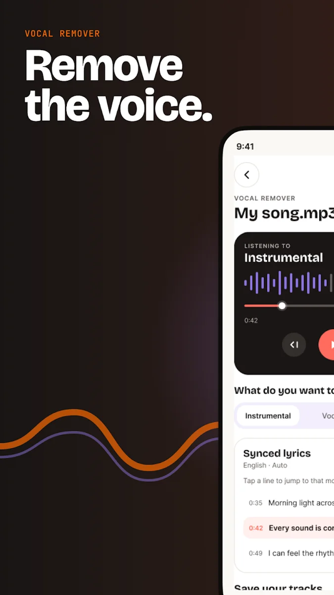 Vocal Remover Music Separator app screenshot