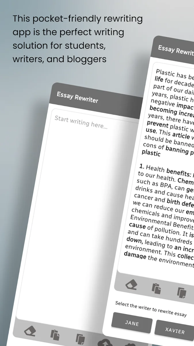 Essay Rewriter - AI Writer — product features