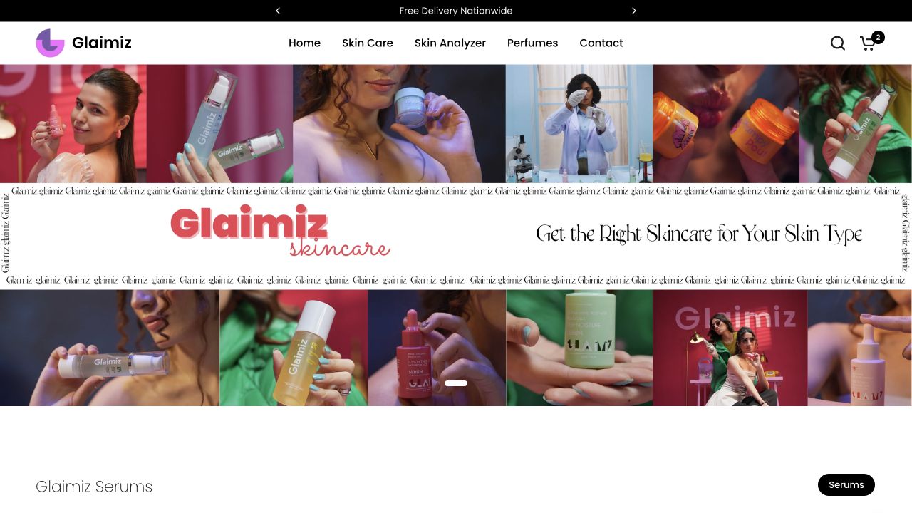Glaimiz · Custom Shopify app — actual product screenshot